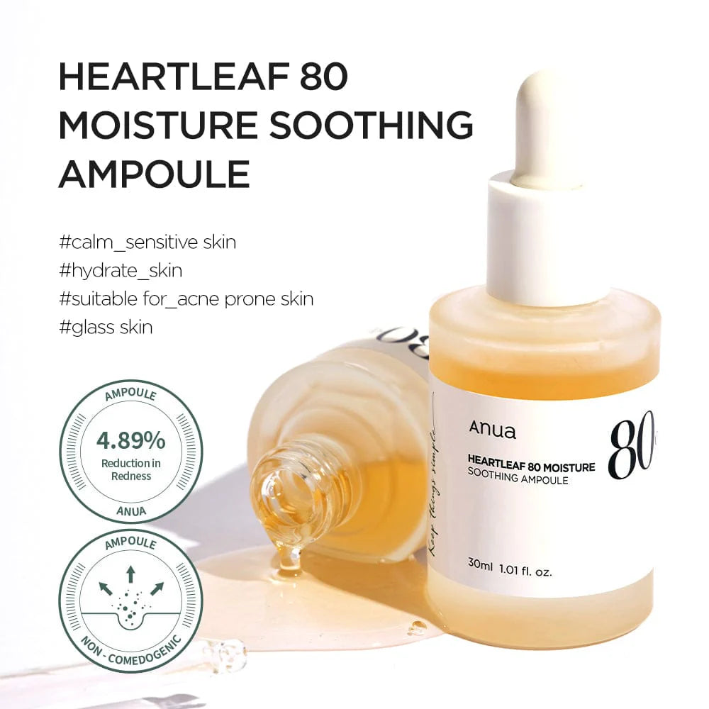 Anua Heartleaf 80% Moisture Soothing Ampoule